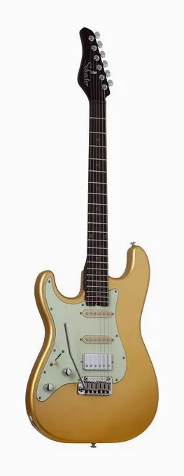 Schecter Nick Johnston 10thAn HSS AS LH in primo piano frontale