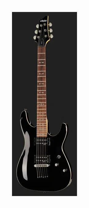Schecter Omen 6 GBK, paletta con meccaniche e logo