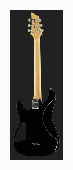 Schecter Omen 6 GBK, corpo e verniciatura in primo piano