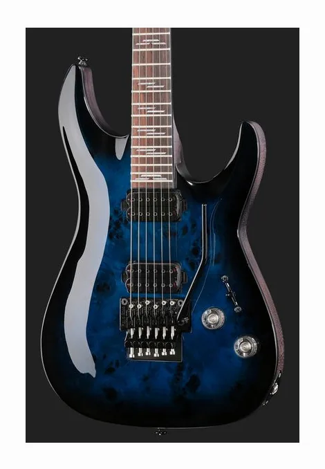 Schecter Omen Elite-6 FR STBB, vista posteriore del corpo