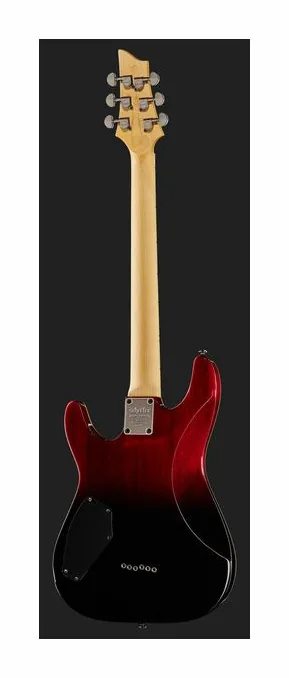 Schecter Omen Extreme 6 Blood Burst, capotasto e prime posizioni della tastiera