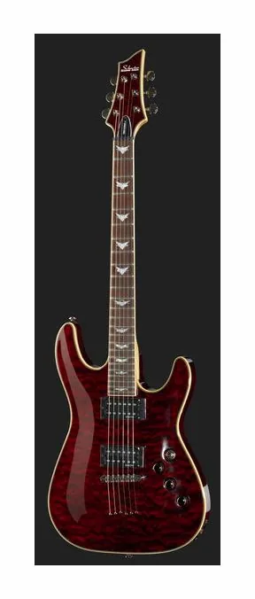 Schecter Omen Extreme 6 BCH, manico e tastiera visti di lato