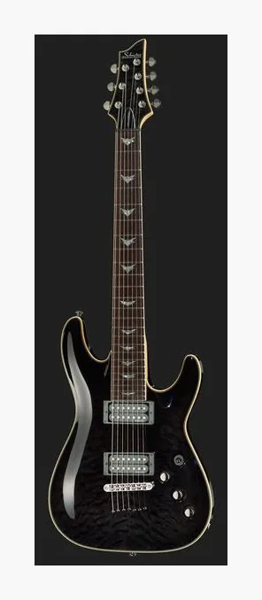 Schecter Omen Extreme 7 STBLK, ponte e meccaniche di intonazione