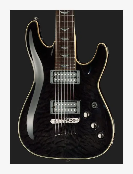 Schecter Omen Extreme 7 STBLK, vista posteriore del corpo