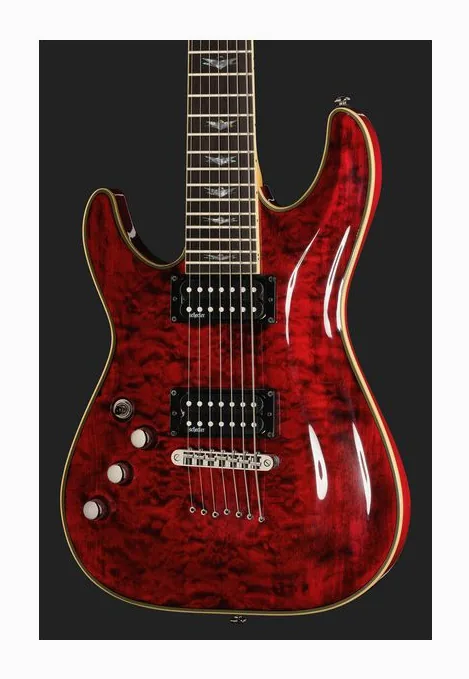Schecter Omen Extreme-7 LH BKCH, profilo laterale del corpo