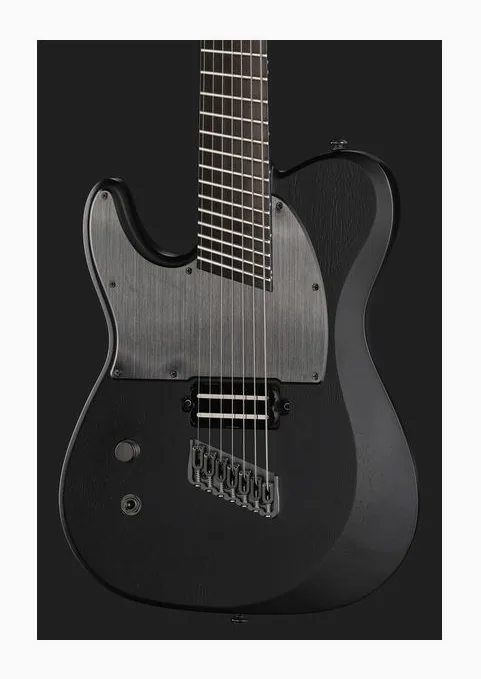 Schecter PT-7 MS Black Ops LH, corpo e verniciatura in primo piano