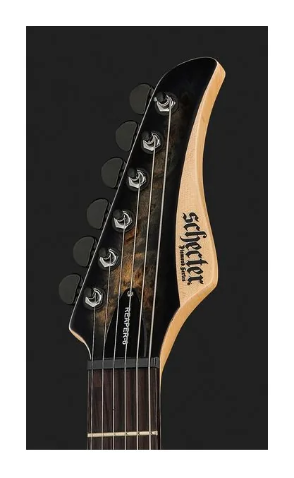 Schecter Reaper-6 LH SCB, paletta con meccaniche e logo