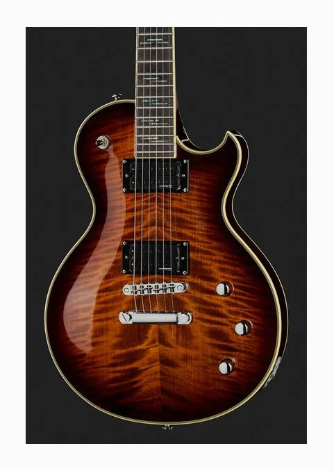 Schecter Solo-II Supreme CEBB, corpo e verniciatura in primo piano