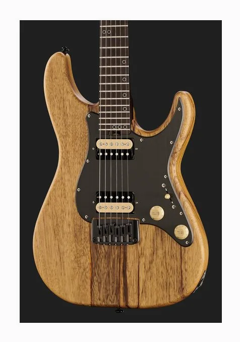 Schecter Sun Valley Super Shredder BL, corpo e verniciatura in primo piano