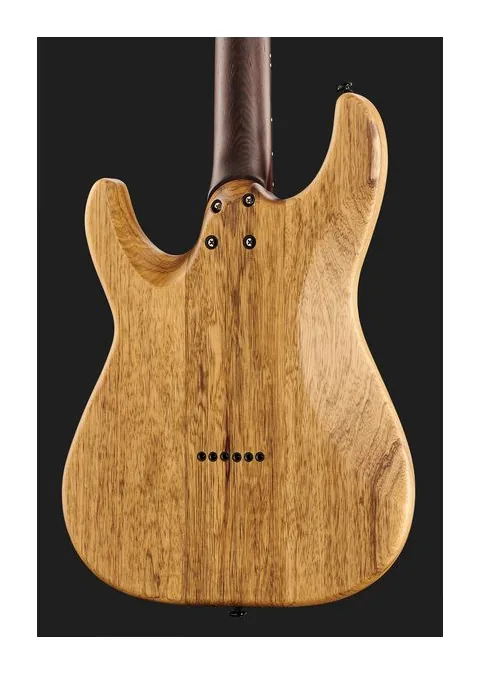 Schecter Sun Valley Super Shredder BL, corpo e verniciatura in primo piano