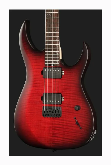 Schecter Sunset 6 Extreme SB, corpo e verniciatura in primo piano