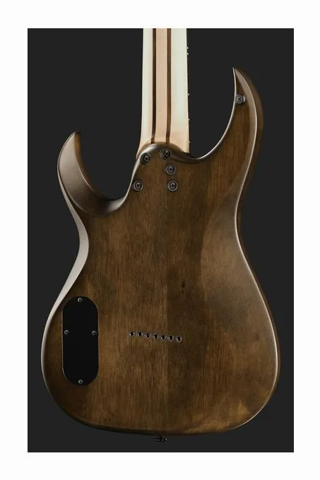 Schecter Sunset -7 Extreme Grey Ghost, curve del body viste dall'alto