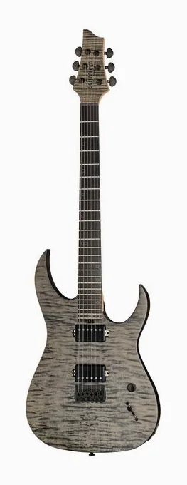 Schecter Sunset Extreme Grey Ghost visto di fronte