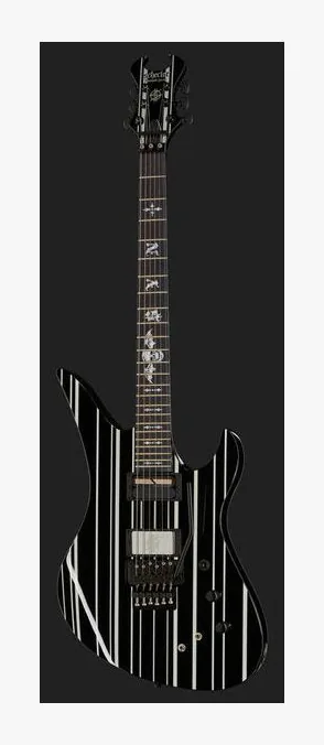 Schecter Synyster Gates Custom S Gloss, pickup e manopole dei controlli