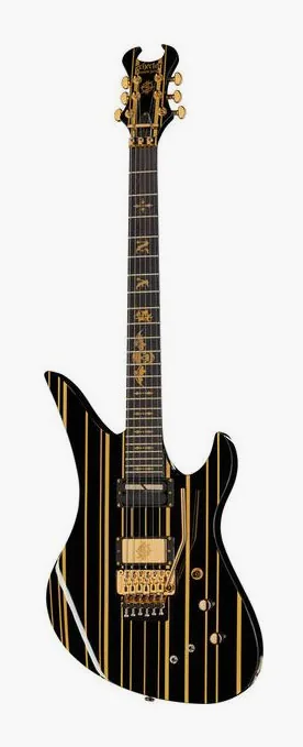 Schecter Synyster Gates Custom S BKGD fotografato frontalmente