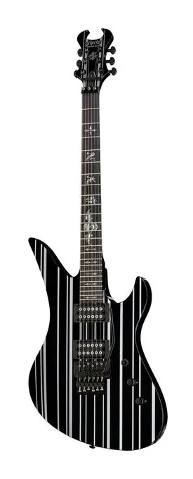 Schecter Synyster Gates Standard Gloss in primo piano frontale