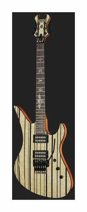 Schecter Synyster Std Plus FR GN, paletta con meccaniche e logo