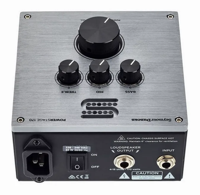 Seymour Duncan Power Stage 170, vista dall'alto della testata