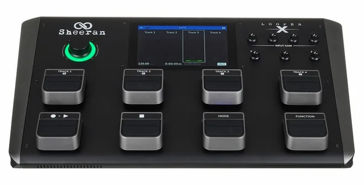Sheeran Loopers Looper X, connettori sul retro dell'unita