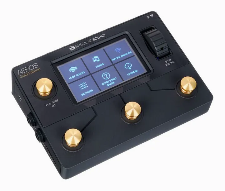 Singular Sound Aeros Gold Edition Loop Studio, grafica del pannello superiore