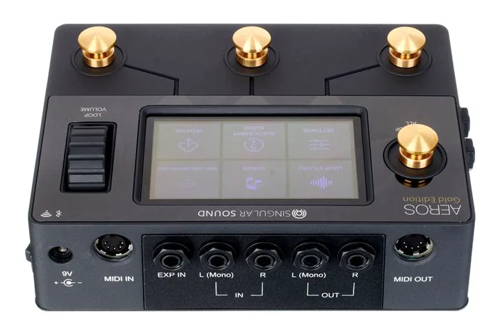 Singular Sound Aeros Gold Edition Loop Studio, led e interruttore a pedale