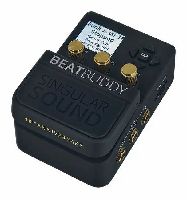 Singular Sound BeatBuddy 10th Anniversary BK, manopole viste dall'alto