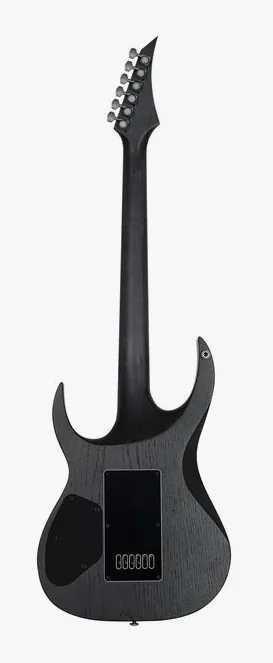 Solar Guitars A1.6DBOP Black Open Pore, curve del body viste dall'alto