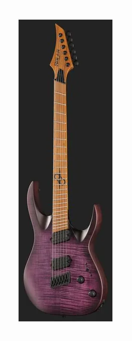 Solar Guitars A1.6FDPB-FF Flame Purple Burst, profilo laterale del corpo