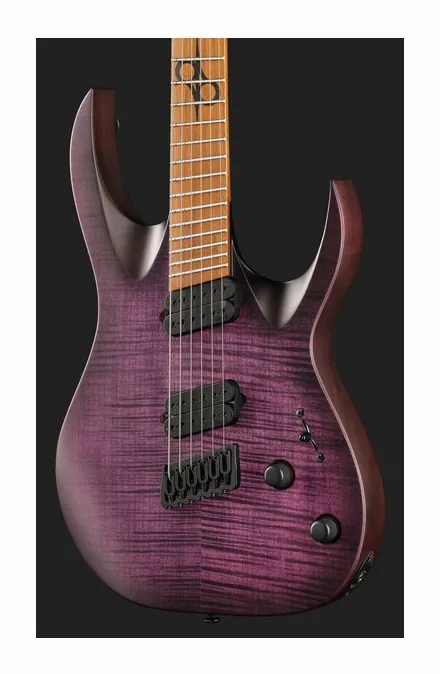Solar Guitars A1.6FDPB-FF Flame Purple Burst, ponte e meccaniche di intonazione