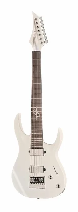 Solar Guitars A1.7 Vinter Pearl White Matte in primo piano frontale