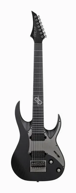 Solar Guitars A1.7DBOP Black Open Pore visto di fronte