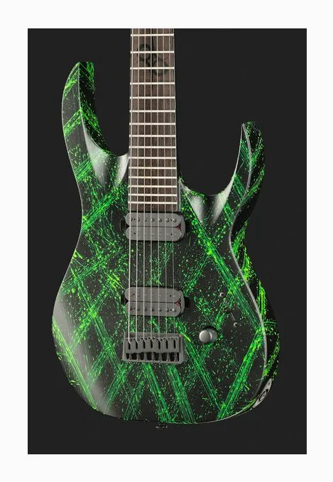 Solar Guitars A2.7CLN Canibalismo, pickup e manopole dei controlli