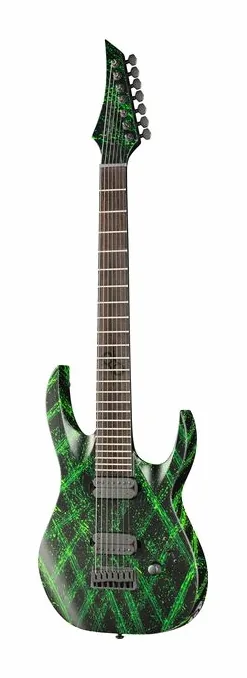 Solar Guitars A2.7CLN Canibalismo inquadrato di fronte su sfondo neutro