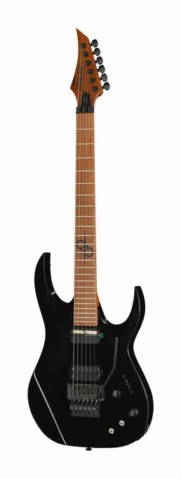 Solar Guitars AB1.6FRMNS Sustainiac+ inquadrato di fronte su sfondo neutro