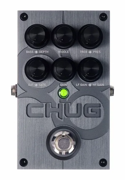 Solar Guitars Chug Pedal, manopole viste dall'alto