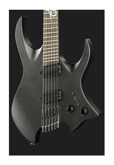 Solar Guitars H2.6 Carbon Black, paletta con meccaniche e logo