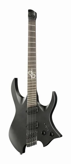 Solar Guitars H2.6 Carbon Black fotografato frontalmente