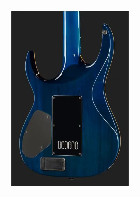Solar Guitars S1.6AQOB Quilted Ocean Blue Br, capotasto e prime posizioni della tastiera