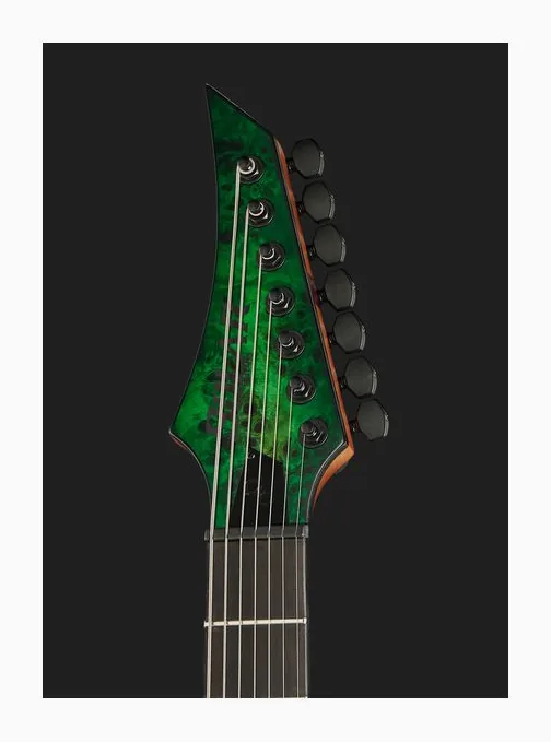 Solar Guitars S1.7AHLB Lime Burst Matte, pickup e manopole dei controlli