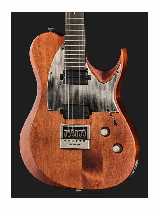 Solar Guitars T1.6D Aged Natural, corpo e verniciatura in primo piano