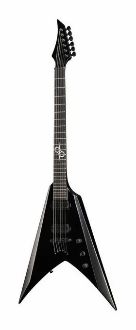 Solar Guitars V2.6C inquadrato di fronte su sfondo neutro