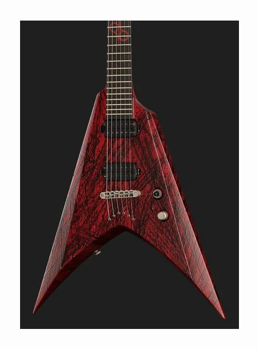 Solar Guitars V2.6Canibalismo+, corpo e verniciatura in primo piano