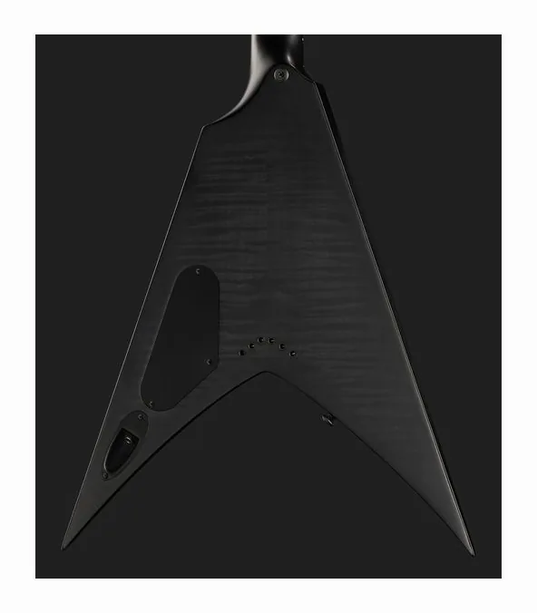 Solar Guitars V2.6FBB Baritone Flame Black, profilo laterale del corpo