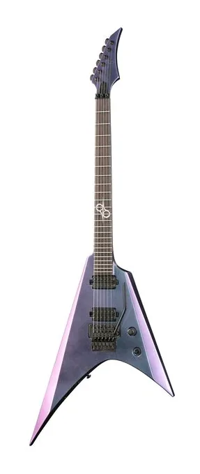 Solar Guitars VAR1.6FRVC+ inquadrato di fronte su sfondo neutro