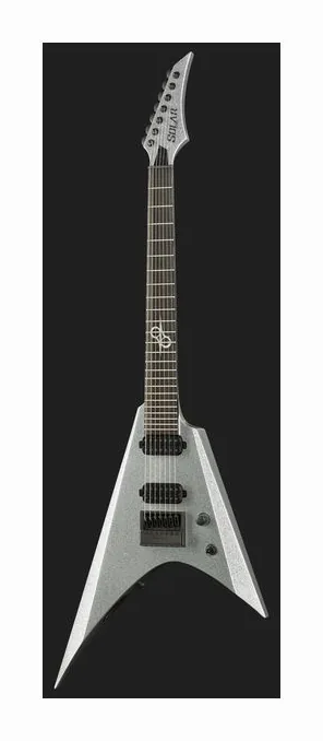 Solar Guitars VAR1.7SP Silver Sparkle, manico e tastiera visti di lato