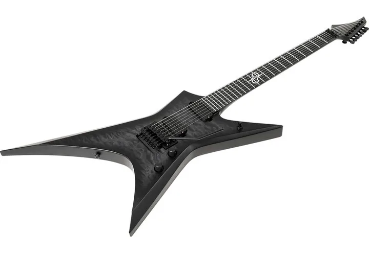 Solar Guitars X1.7FRQBB+, capotasto e prime posizioni della tastiera