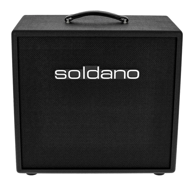 Soldano 112 Closed Back Cab BK, retro con le prese di collegamento