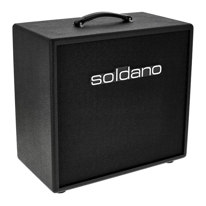 Soldano 112 Closed Back Cab BK, retro con le prese di collegamento
