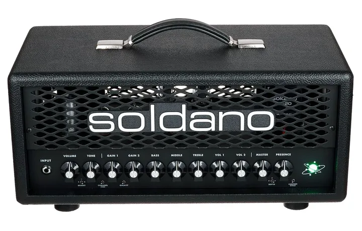 Soldano Astro-20 Head, vista laterale del cabinet