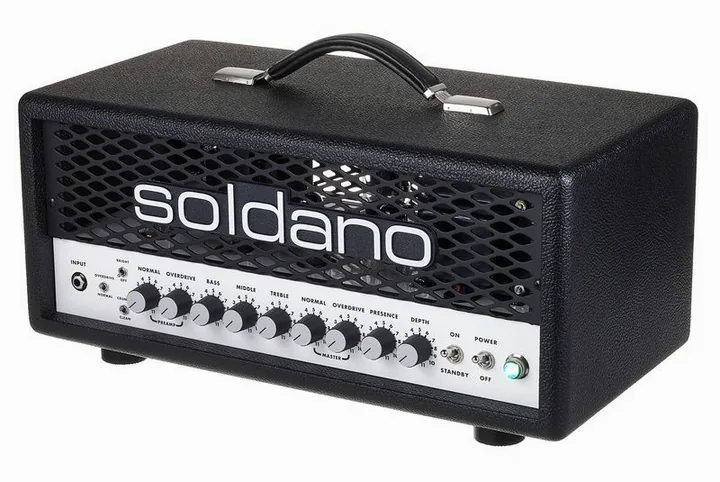 Soldano SLO 30 Classic Head in primo piano frontale